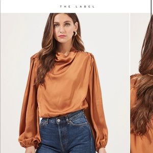 ASTR The Label Cowl Neck Blouse